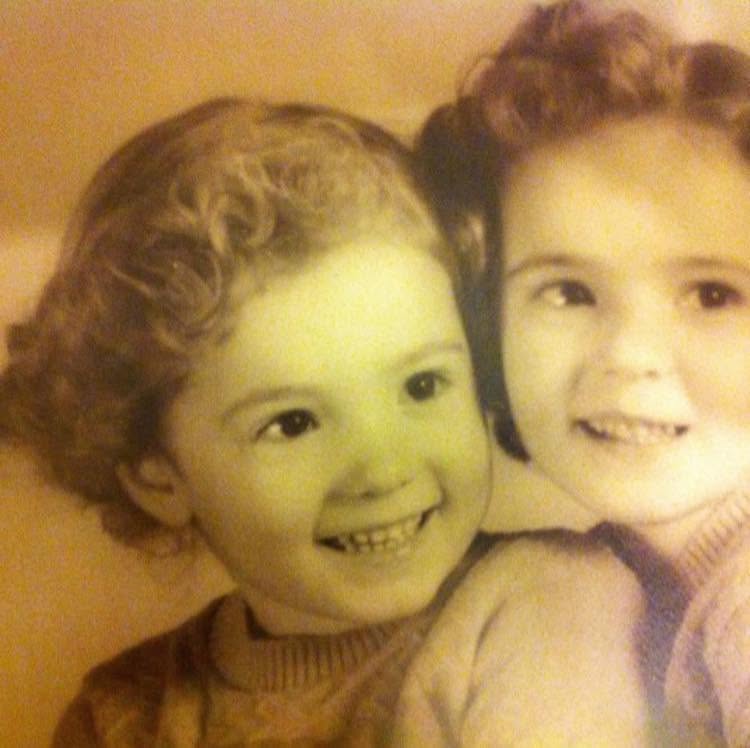 The sisters as young children